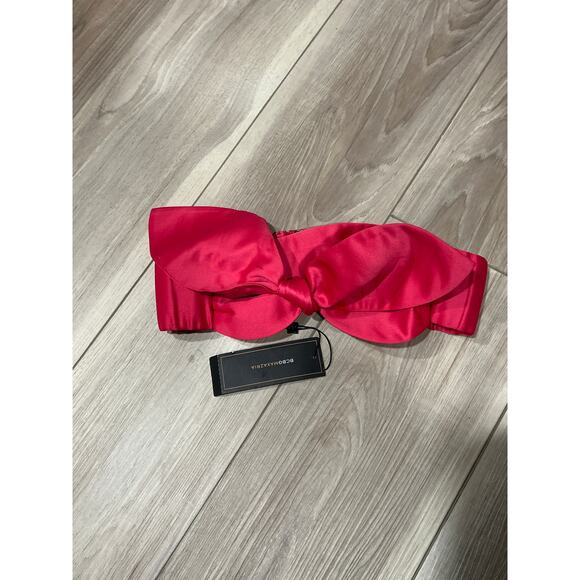 BCBGMAXAZARIA Pink, Bow Snap Belt, Size Small, KB439 - Picture 3 of 3